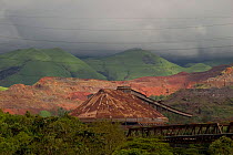 Power lines frame the irreversible damage caused by over 30 years of iron-ore mining in Kudremukh National Park, Karanataka, Western Ghats, Southern India.  If mining continues, the lives of hundreds...