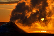 Eyvindarhver fumarole at sunrise, Hveravellir, Iceland, May 2010