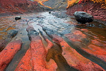 Relatively dry River bed, Hraunfossar, Iceland, September 2010