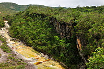 Santo Antonio Wall and Salto River, Ibitipoca State Park, municipality of Minas Gerais State, Southeastern Brazil, February 2012.