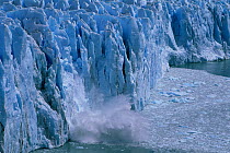 Ice calving from the Perito Moreno glacier,  Los Glaciares National Park, Patagonia, Argentina, October 2006.