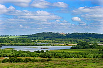View of Rutland Water nature reserve, with Burley on the Hill House in background, early summer, 2010.