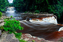 Maliau Falls on the Maliau River, centre of Maliau Basin, Sabah's 'Lost World', Borneo (digitally stitched image) 2012