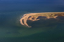 View from the air in early autumn, Blakeney Point, Norfolk, UK, September 2009.