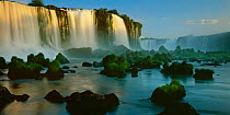 Iguazu Falls, World Heritage Site and National Park from the Brazil side of the falls, South America