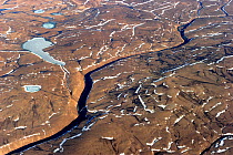 Aerial view of Devon Island, Nunavut, Canada, June 2012.