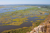 Pantanal as seen from Caracara Hill, Amolar mountains, Matogrossense National Park, Pantanal, Brazil