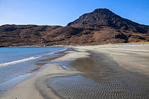 Camasunary Bay with the Cullin Hills in the background. Isle of Skye, Inner Hebrides, Scotland, UK, March 2012.
