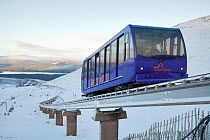Cairngorm funicular railway in winter, Cairngorms National Park, Scotland, December 2011. Did you know? The oldest funicular railway was first documented in 1515 in Austria.