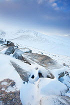 High snow bound pass. Cairngorms National Park, Scotland, December 2011.