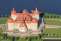 Aerial view of Moritzburg Castle, Saxony, Germany, June 2012