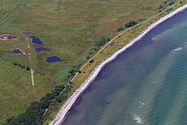 Aerial view of Geltinger Birk Nature Reserve, Schleswig-Holstein, Germany, July 2012