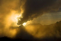 Fumarole at sunrise at the Hverir, Iceland, July 2008