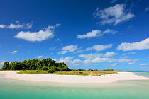 Christmas Island landscape, taken from sea, July 2010
