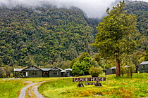 Glade House at the start of the Milford Track, a famous hiking route. Fiordland National Park, Southland District, South Island, New Zealand. November, 2006.