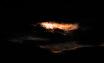 Transit of Venus across the sun, partially obscured by clouds, Surrey, UK, 6th June 2012