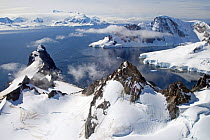 Aerial view of coast of Antarctic Peninsula. February 2008.