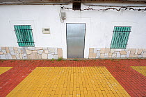 Boarded up building - Land abandonment in Martiago village, Salamanca Region, Castilla y Leon, Spain, May 2011