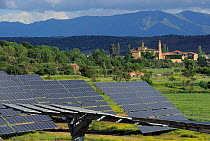 Solar energy panel power station, Ciudad Rodrigo, Salamanca Region, Castilla y Leon, Spain,  May 2011