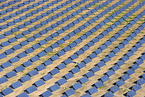 Aerial image of solar energy power station Salamanca Region, Castilla y Leon, Spain, May 2011