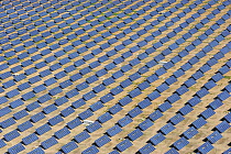 Aerial image of solar energy power station,  Salamanca Region, Castilla y Leon, Spain, May 2011