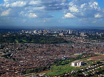 An aerial view of Nairobi, Kenya, May