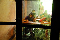 School children studying in a classroom in Dhaka, Bangladesh, June 2012.