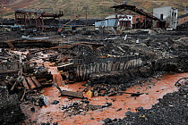 Ruins of the Soviet coal mine city Pyramiden, abandoned in 1998, Svalbard, Norway 2011
