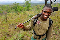 Wilderness trail guide Artist Ngwetha, iMfolozi National Park, South Africa 2011