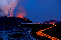 Lava flow from Plosky Tolbachik Volcano eruption, Kamchatka Peninsula, Russia, 5 December 2012