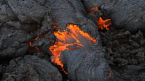 Basaltic lava flow from the Tolbachik volcano complex, Kamchatka, Far East Russia, eruption lasted from December 22nd 2012 through to January 2nd 2013.