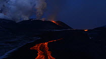 Basaltic lava flow from the Tolbachik volcano complex, Kamchatka, Far East Russia, eruption lasted from December 22nd 2012 through to January 2nd 2013.