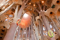 Basilica and Expiatory Church of the Holy Family / Basílica y Templo Expiatorio de la Sagrada Familia, designed by architect, Antoni Gaudi, Eixample district, Barcelona City, Spain, November 2011
