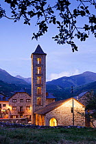 Santa Eulalia de Erill la Vall, Romanesque church, part of UNESCO World Heritage Site at Boi Valley, Pyrenees, Lleida Province, Spain, July 2012