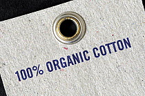 100% Organic Cotton printed on label