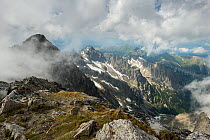 Lomnicky Peak, 2634m, one of the highest mountain peaks in the High Tatras mountains of Slovakia June 2012.