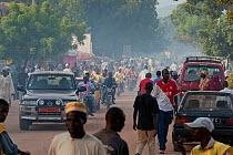 Traffic, Marou town, Cameroon, where growing population leads to heavier demand on natural resources. September 2009