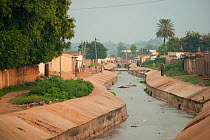 Open drainage system, Maroua town, Northern Cameroon, September 2009