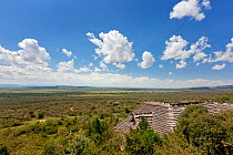 View from Little Olarro, private lodge in Loita Hills, Kenya, over Greater Masai Mara, looking towards Tanzania, Kenya September 2011