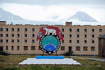 Ruins of the Soviet coal mine city Pyramiden, abandoned in 1998, Svalbard, Norway, July 2011