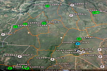 Remote tracking of Rhino patrols via digital radio, screenshot, Lewa Conservancy, Laikipia, Kenya, September 2012