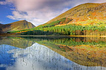 Cummeenduff Lake and Broaghnabinnia mountain, Black Valley, Killarney, County Kerry, Republic of Ireland, November 2011