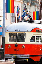 Tram, means of transport in San Francisco, California, USA 2011