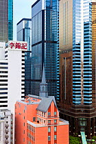 High rise buildings in Wan Chai, Hong Kong Island, Hong Kong, China 2011