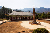 Pohyon Buddhist Temple, Myohyangsan, Democratic Peoples' Republic of Korea (DPRK), North Korea, April 2012