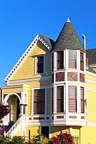 Typical Victorian House front, San Francisco, California, USA 2011