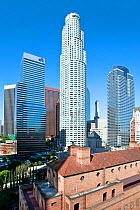 Skyscrapers in downtown Los Angeles, California, USA, July 2011