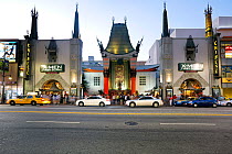 Grauman's Chinese Theatre at dusk, Hollywood Boulevard, Hollywood, Los Angeles, California, USA