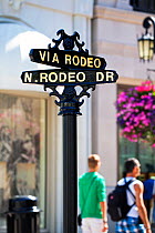 Rodeo Drive sign, Beverly Hills, Los Angeles, California, USA, July 2011