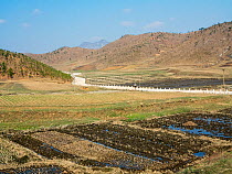 Countryside between Pyongyang and Kaesong, Democratic Peoples' Republic of Korea (DPRK), North Korea, 2012